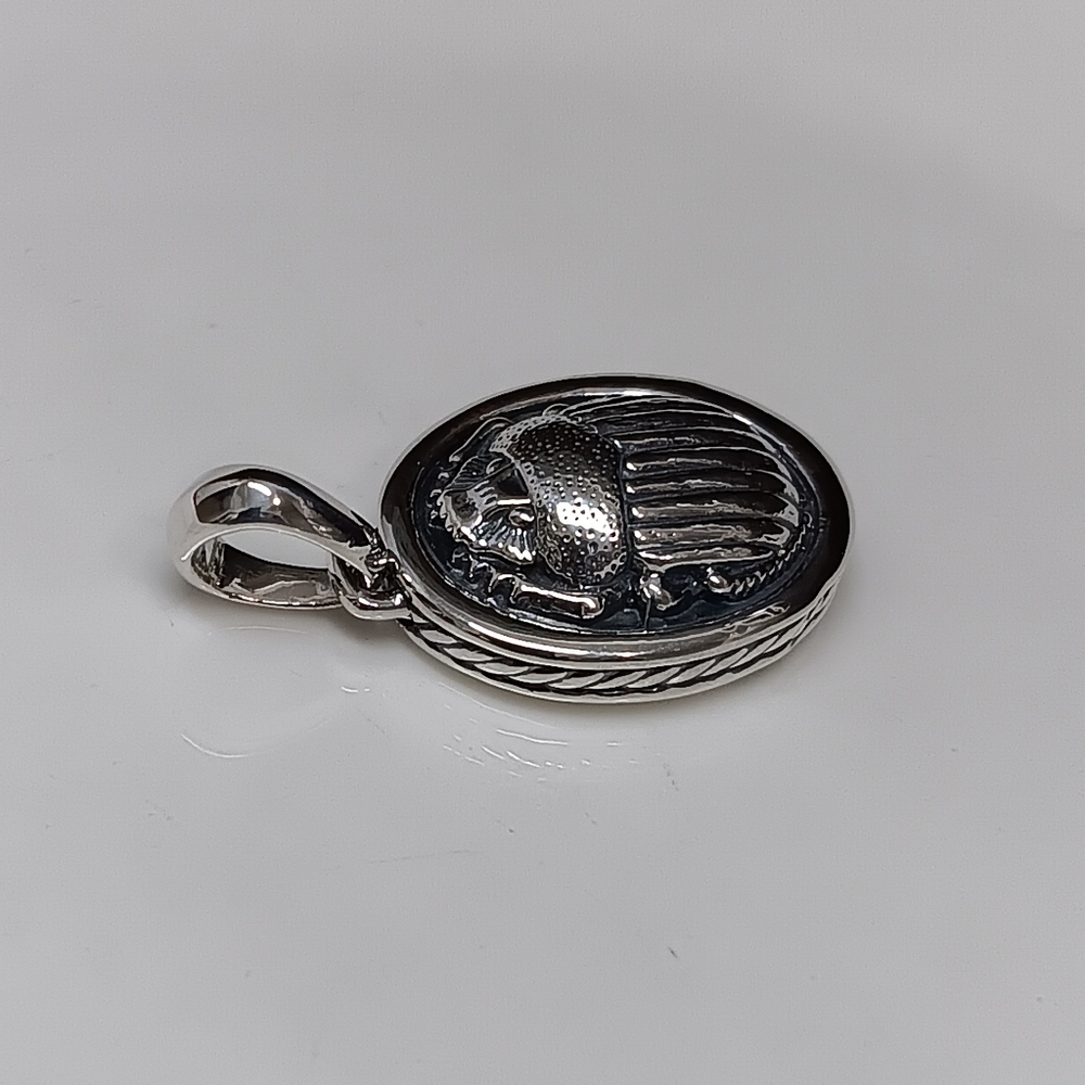 David Yurman Sterling Silver Men's Beetle Pendant